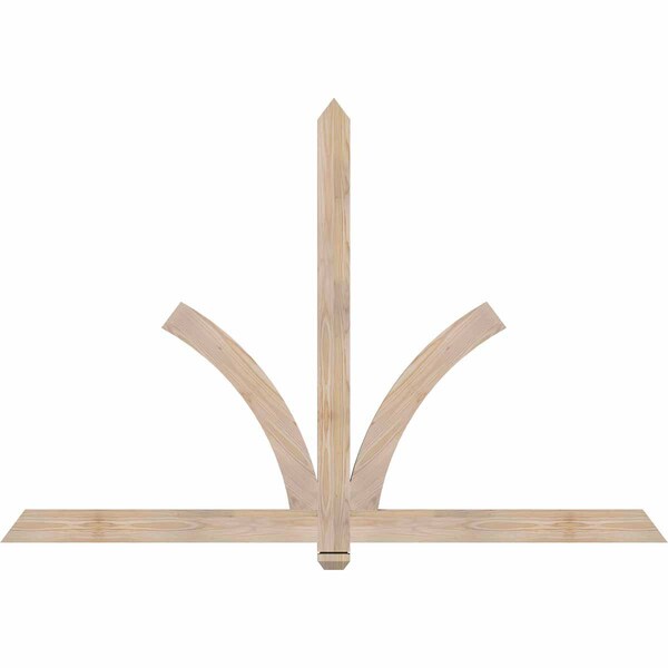 Ekena Millwork Redmond Smooth Timber Gable Bracket, Douglas Fir, 72"W x 48"H x 1 1/2"D x 3 1/2"F, 16/12 Pitch GBW072X48X0204RED00SDF - main
